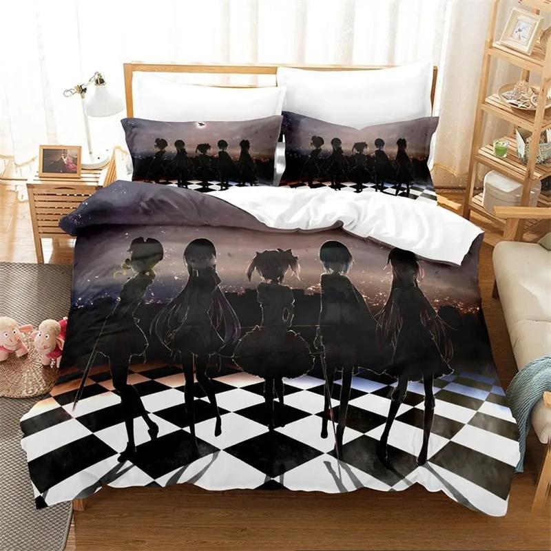 Аниме Kawaii Girls Puella Magi Madoka Magica Комплект постельного белья для мальчиков и девочек Twin Queen King Size Пододеяльник Наволочка Кровать для мальчиков Взрослый