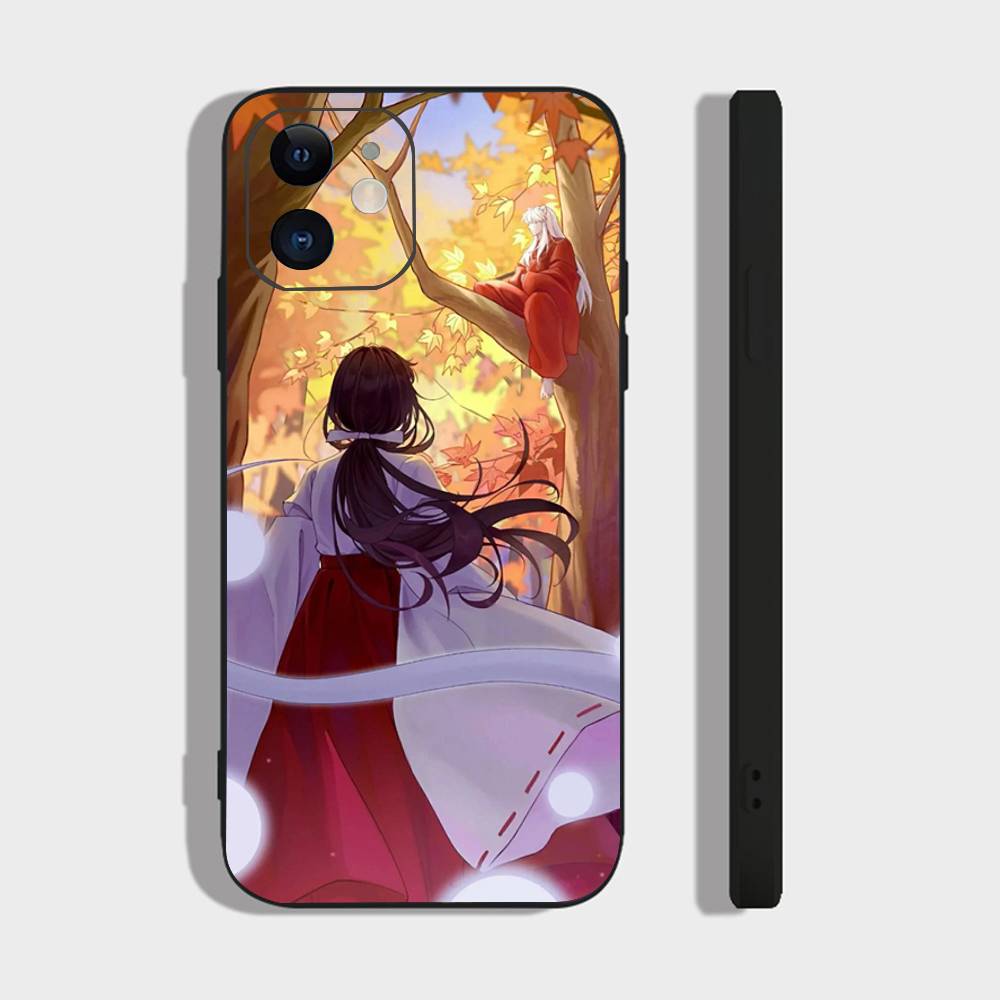Japanese Animation I-Inuyasha Phone Case For IPhone 17 Air 16 15 14 13 Pro Max 11 12 Black Silicone Cover