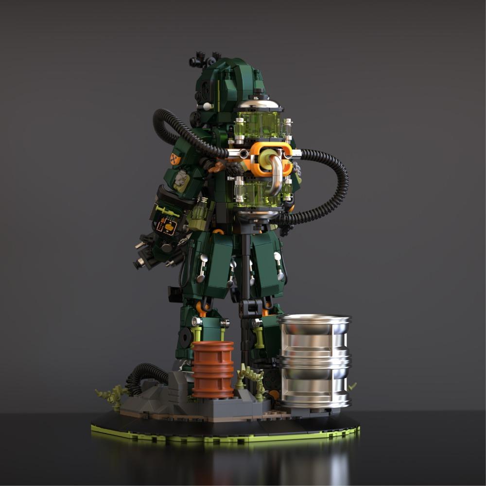 1271 деталь Конструктор Городской Мех Воин Футуристическая модель Ксено Страйкер Собранные игрушки для декора стола STEM подарок