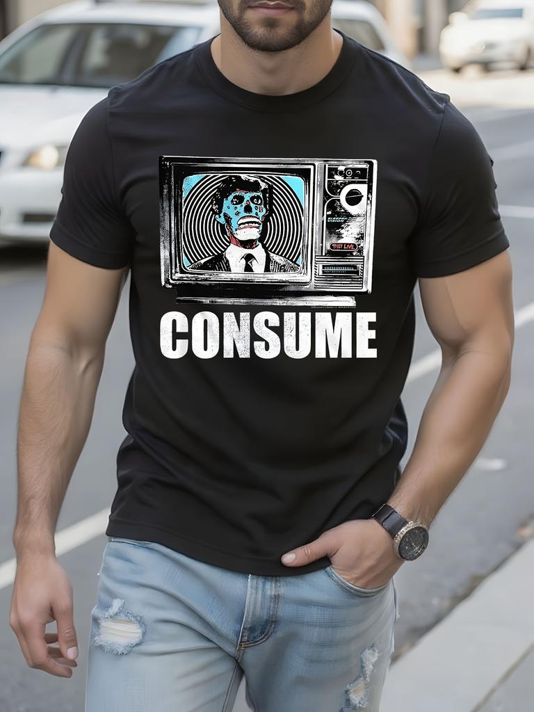 They Live Movie Graphic Tshirt - Black Consume Vintage TV...