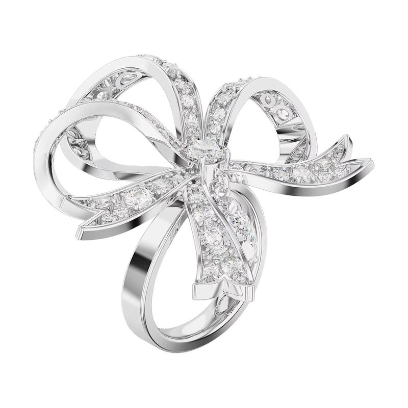 Swarovski Гипербола Графический Дизайн Кольцо Женское Серебряное 5647731