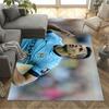 Dynamic Soccer Player Artwork Area Rug Suitable for Study room Bedrooms Dining Room Outdoor Antislip Carpet Decorate Offices Best for Christmas