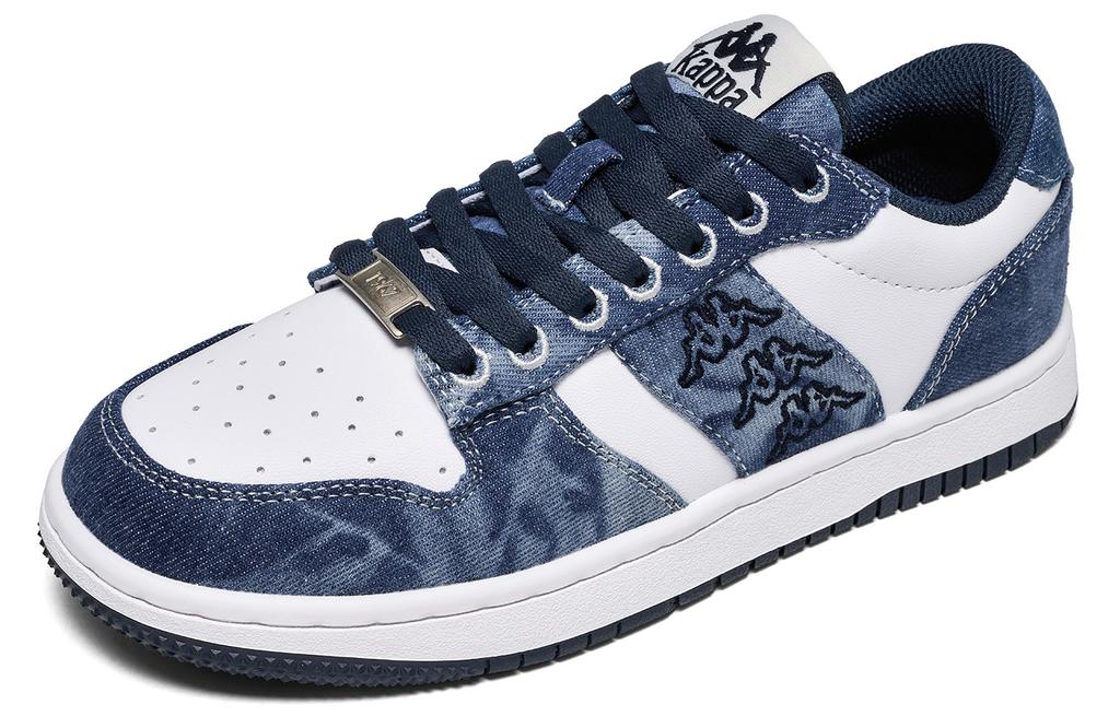 Men's Sneakers Kappa Back to Back Abrasion Resistant Slip Resistant Low top Skateboard Shoes Unisex White Blue