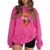 Women's Fashion Casual Round Neck Long Sleeve Top Printed Pullover Sweatshirt