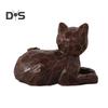 Резьба по дереву сидящая кошка смоляная фигурка мини-статуэтка котенка скульптура домашний офис книжная полка настольное украшение орнамент