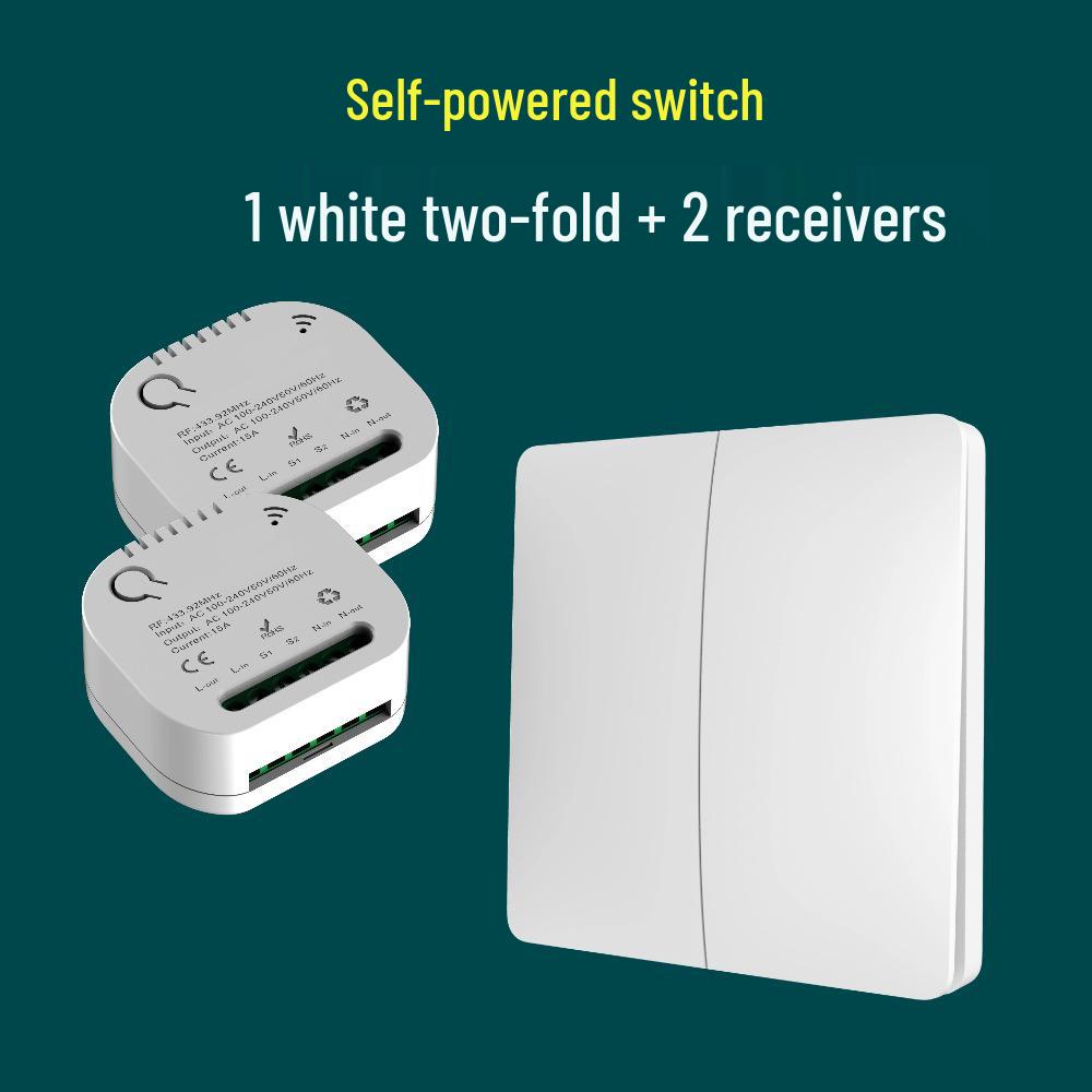 Беспроводной выключатель света с большой кнопкой, самопитанием - Не требует проводки или батареек