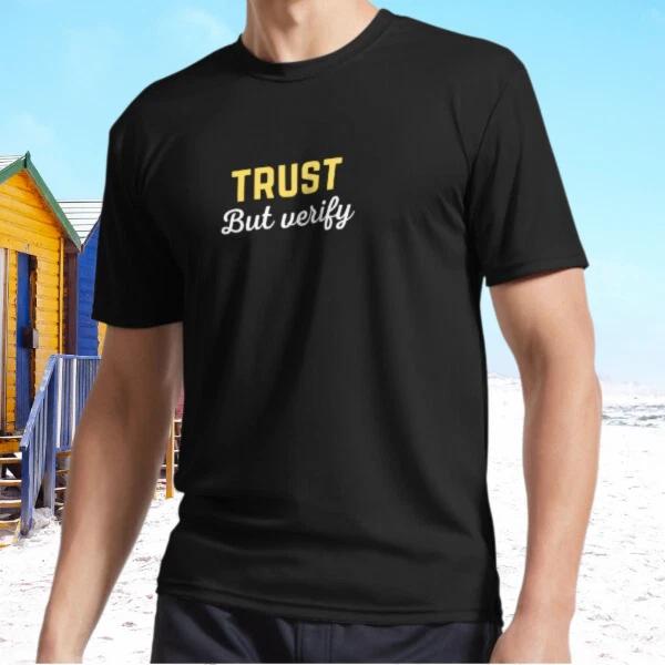 New trust but verify Active T-Shirt Funny Size S - 5XL