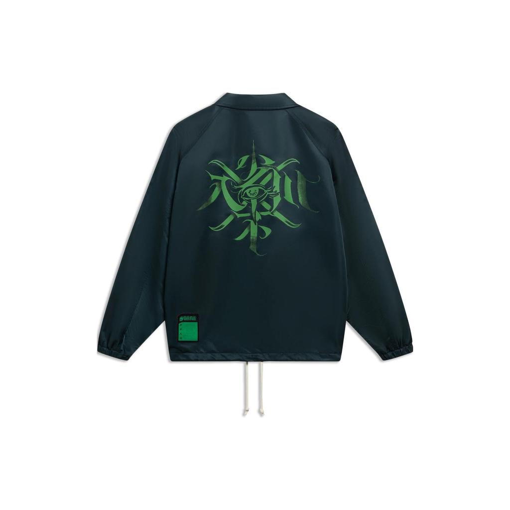 Куртки Li Ning Мужские Зеленые Лацкан Умеренные Другие AFDSD99-1