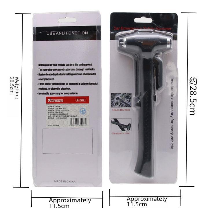 Автомобильный молоток с основанием - Разбиватель окон и резак R-7115