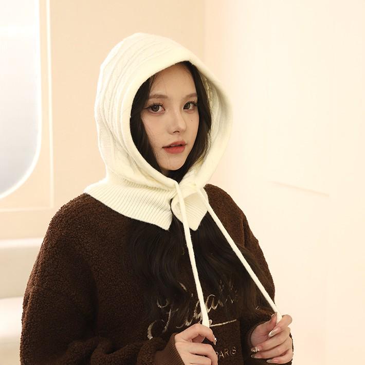 Женский комплект из вязаной шапки и шарфа из искусственного кашемира – толстый, теплый, ветрозащитный для осени и зимы