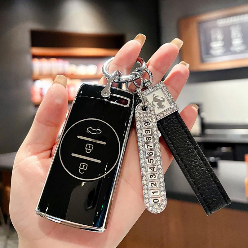 Чехол для ключа Chery Xingtu TX Tiggo 7 для 21 модели — высококачественный чехол с пряжкой для автомобилей Zhuifeng Lingyun Lanyue LX, 3X и 5X.