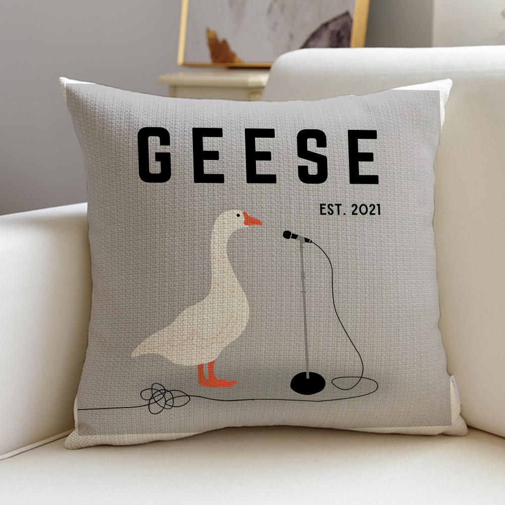 Rock GGeeseS Cushion Cover Breathable and skinfriendly linen pillowcase square removable and washable cushion