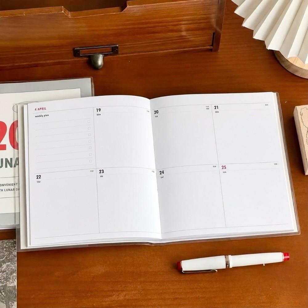 Weekly Layout Diary Book with Calendar Schedule Notebook New Habit Tracker Planner  Office Work
