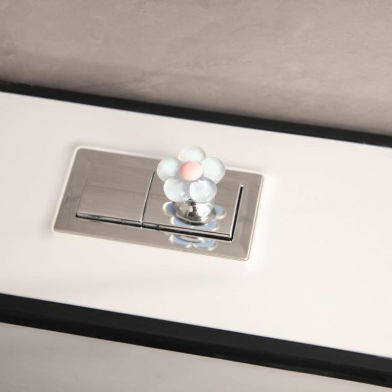 Кнопка для слива унитаза в форме цветка, самоклеящаяся кнопка для слива унитаза, защита для ногтей, ручка для крышки унитаза, кнопка слива бачка