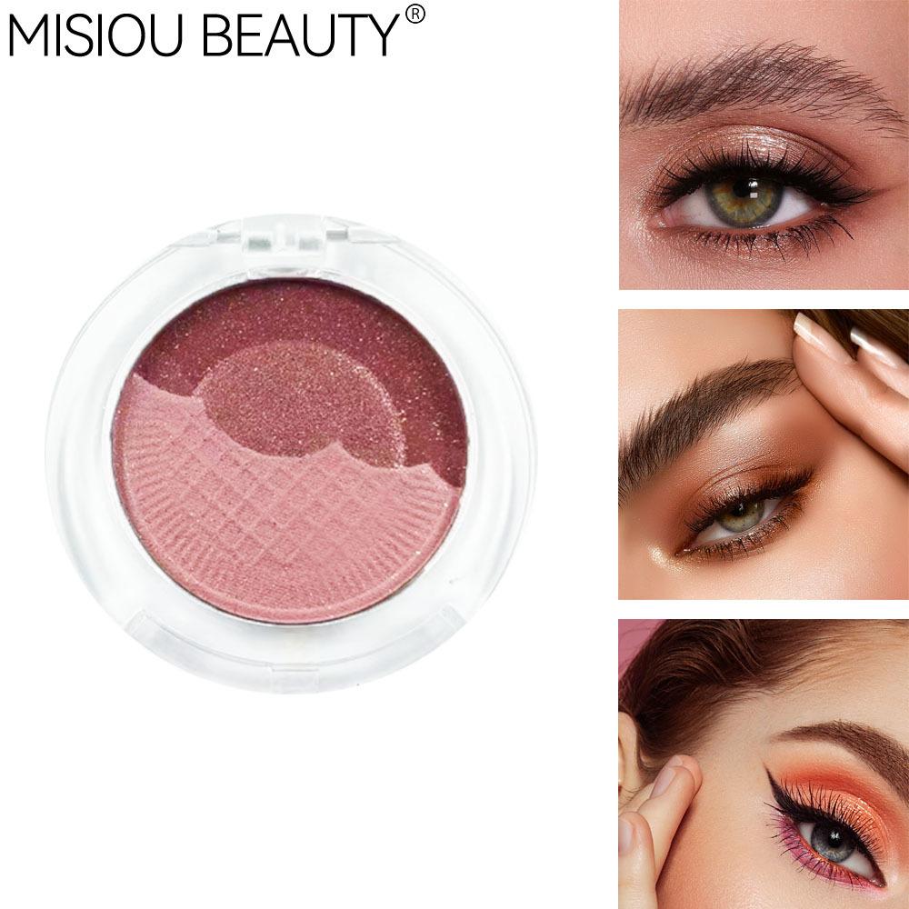 Misiou Beauty New Product Pink Pearl Matte Makeup Artist Biscuit Eye Shadow Plate European and American Monochrome Eye Shadow Box