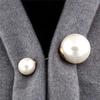Vintage Gold Brooch Pins Double Head Simulation Pearl Large Big Brooches Wedding Jewelry Accessories