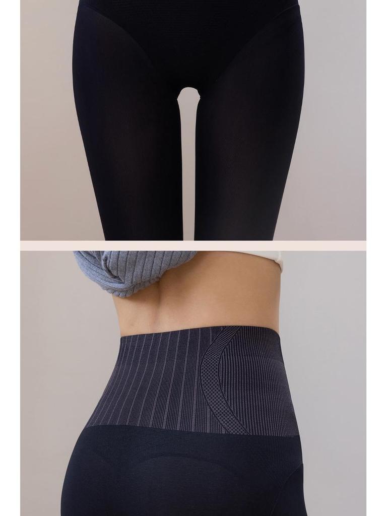 Колготки телесного цвета с высокой талией, светочувствительные, для женщин, с принтом «Осень/Зима»