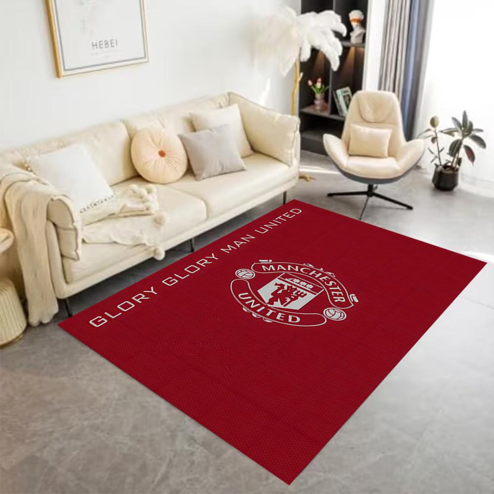 Manchester United: Fire Glory Floor Mat Perfect for Dormitory Decorate room Study room Game Room Anti-slip Rug Decorate Offices Best for Christmas