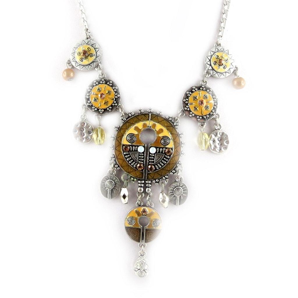 Les Trésors De Lily [D8938] - Дизайнерское колье «Воспоминания о прошлом» серебристо-бежевый