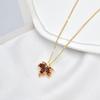 Maple Leaf Necklace Women'S High-End Simple Inlaid Zircon Exquisite Collarbone Chain Star Street Shot Of The Same Style