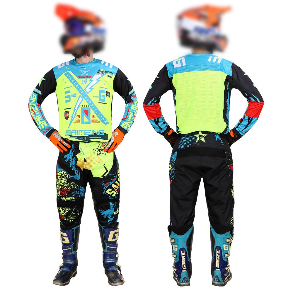Комплекты трикотажа и брюк для мотокросса, гоночный костюм, комплект гонщика, комплект внедорожного MX Enduro MOTO, мужские комплекты, женские комплекты для горных мотоциклов для скоростного спуска