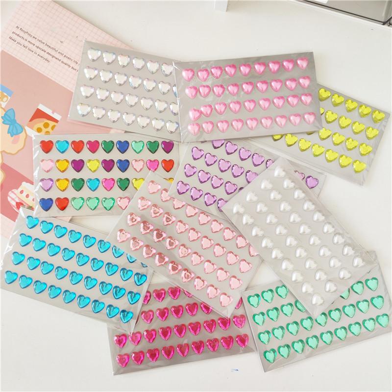 Colored Self-adhesive Rhinestones Sticker Children's Stage Show DIY Face Eye Decoration Acrylic Crystal Diamond Tattoo Sticker
