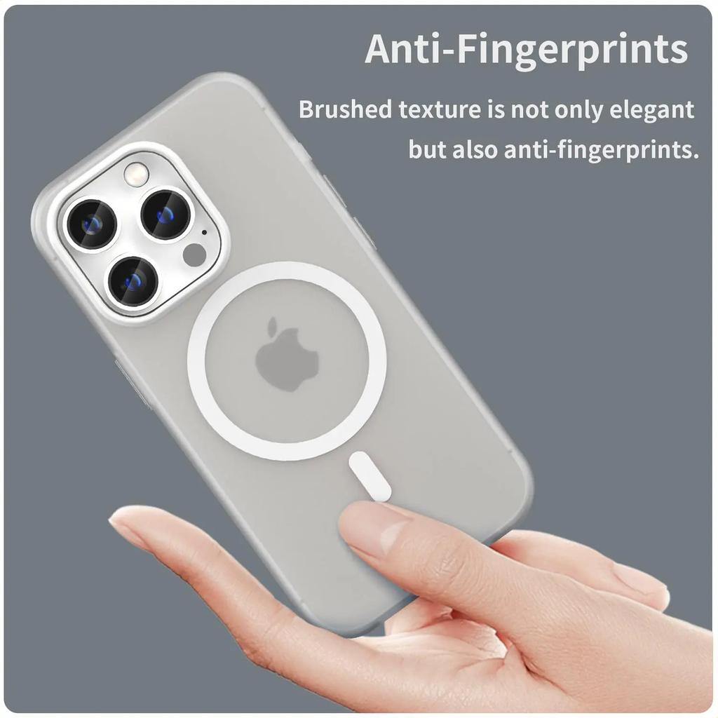 Magnetic Phone Case For iPhone 14 Pro Max Matte Magnetic Protective Cover