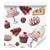 Watercolor Cakes Wallpaper for Living Room and Bedroom 50x1000