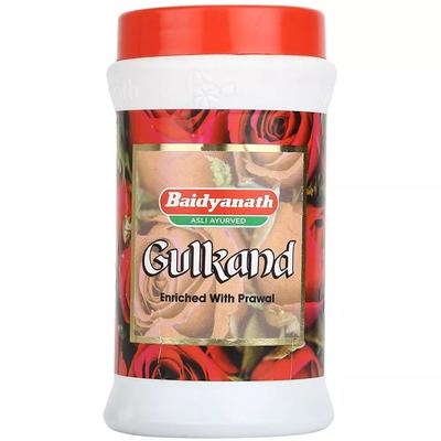 Baidyanath Гулканд, обогащенный жемчугом, 500 г. Аутентичный аюрведический джем из лепестков роз для охлаждения и естественной сладости