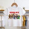 Футболка Roblox Летняя Мода Топ с Коротким Рукавом Футболка Топы для Мальчиков и Девочек Летние Игровые Уличная Одежда Белые Детские Футболки