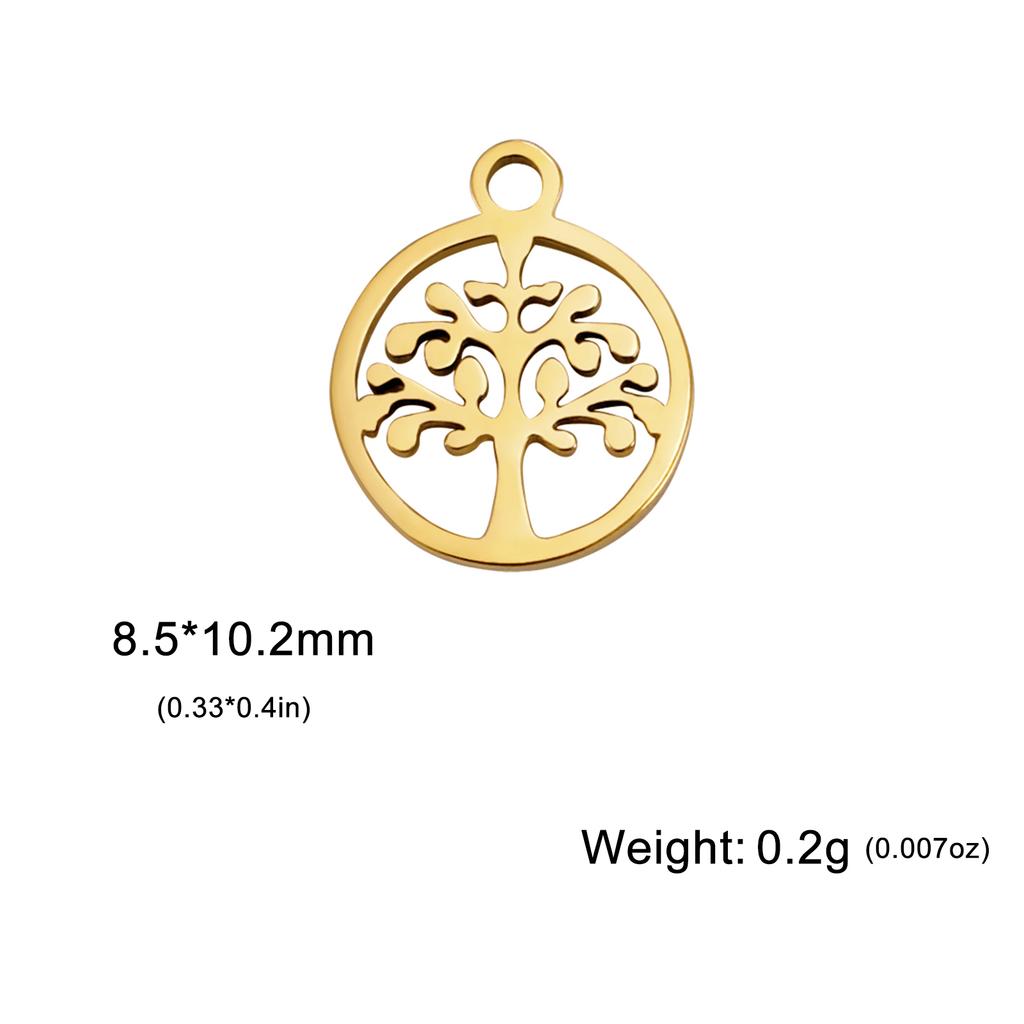 5pcs/lot Stainless Steel Gold Charms Irish Knot Hand Sun Flower Tree Ribbon Pentagram DIY Pendant for for Jewelry Making