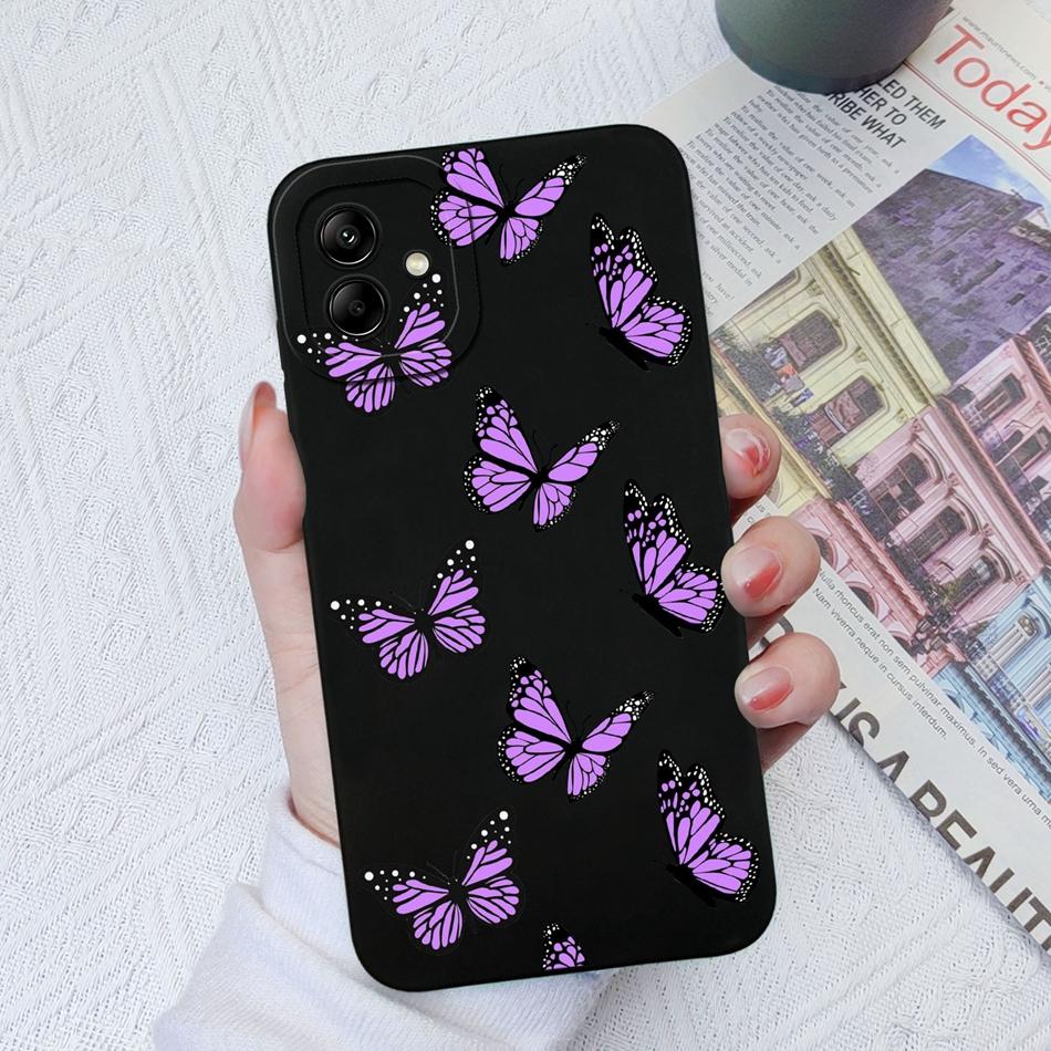 For Samsung Galaxy A04 A04E A04S Phone Case Cat Camera Protection Liquid Silicone Back Cover For Samsung A 04 E S Bumper Shell