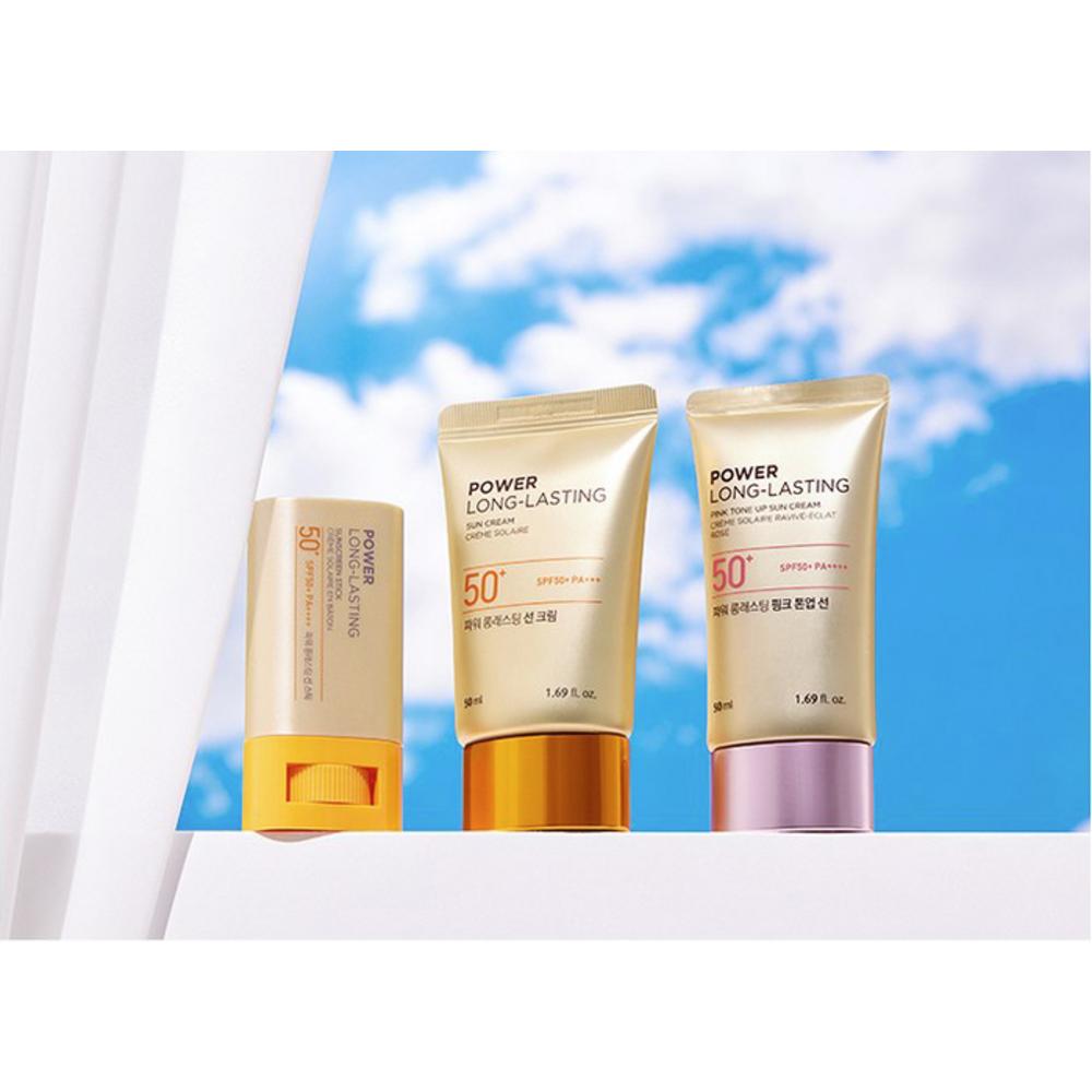 The Face Shop Power Long-Lasting Pink Tone-Up Sun Lotion SPF50+ PA++++, 50ml, 1 Piece