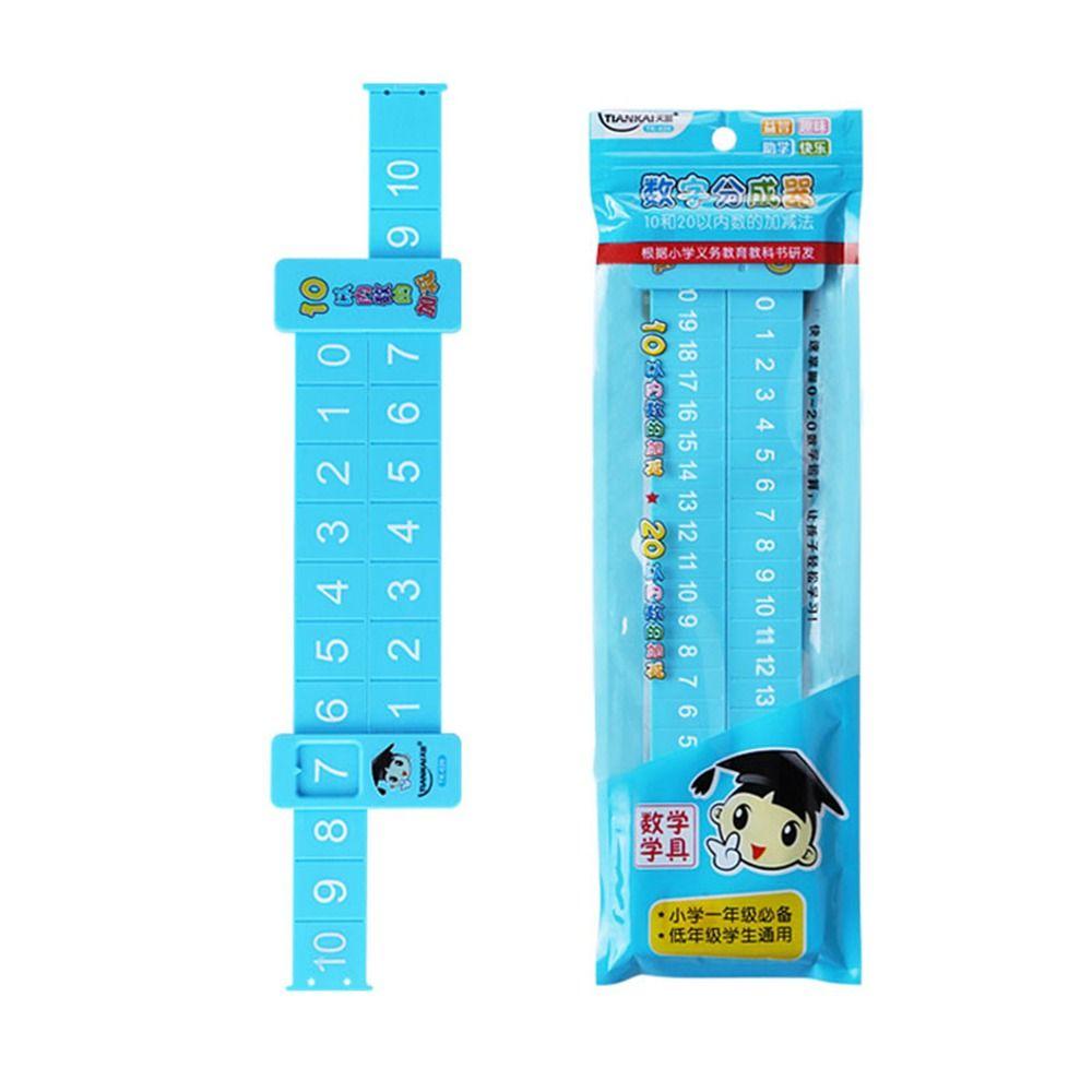 Pink/Blue Math Decomposition Ruler Plastic Addition Ruler Subtraction Ruler  School Supplies