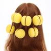 6 Pcs Pink Color Balls Soft Sponge Hair Curler Rollers Hair Accessory Hair Pins
