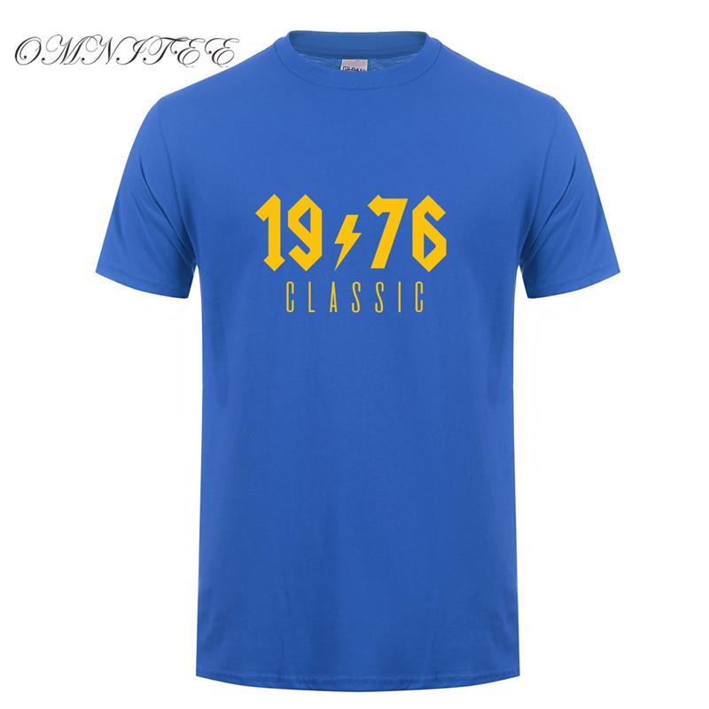 Omnitee 1976 Classic T Shirt Unisex Cotton Oneck Short Sleeve 1976 Birthday Gift Tshirt Unisexs Tops Tee Oz196