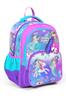 Коралловый детский школьный рюкзак с тремя отделениями, фиолетовый, розовый, единорог, русалка, 23657