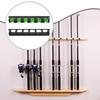 Fishing Rod Rack Wall Mount Display Stand Pads Easy To Install 6 Slots Organizer for Indoor Boat
