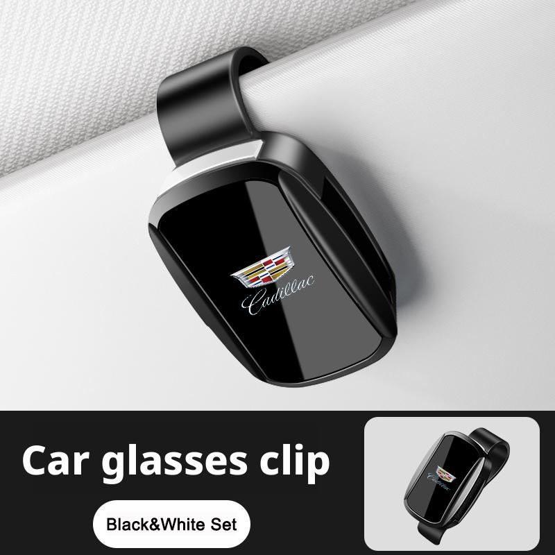 AVM1 Car Sunglasses Clip Sun Visor Glasses Holder Card Ticket Holder Stable Storage Clips Eyeglasses Hanger For cadillac