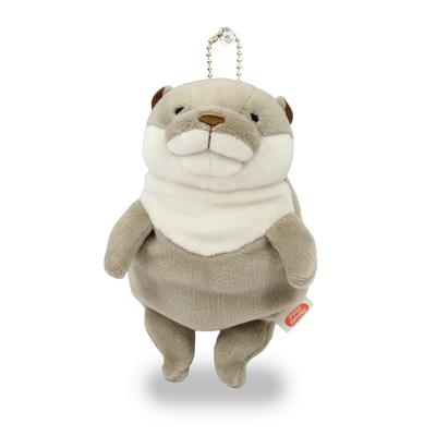 Shinada Global Серия Mochi Моти Выдра Серый (мини) 7 x 5 x 14см Плюшевая выдра животное MOKW-0088G