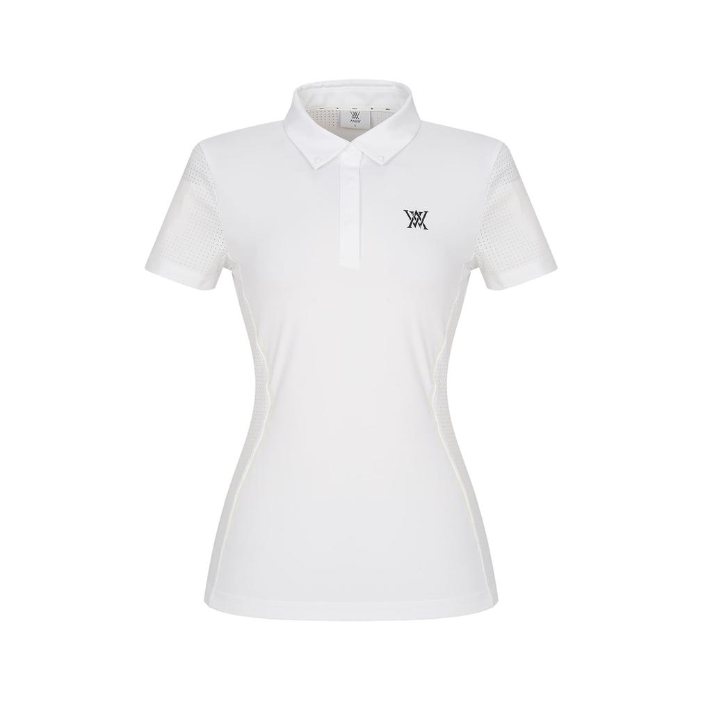 ANEW GOLF Women'S Perforated Block T-Shirt Agcmwts02_Wh