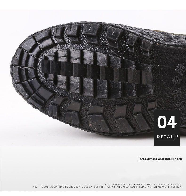 Men's High-Top Winter Velvet Cotton Shoes for Outdoor Cold Protection