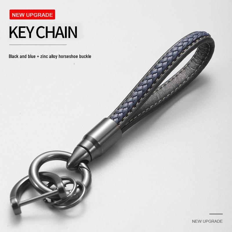 Кожаный браслет ручной работы, брелок для ключей в машину, подвеска для пар - модный брелок унисекс