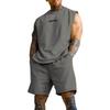Anmur Summer Tracksuit Tank Top and Comfortable for Running and Adjustable Solid Training Sweatsuit Men's Set, Shorts, Training, Pockets, Waist,