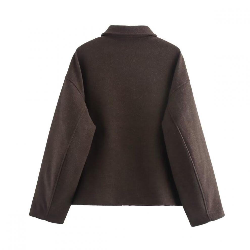 Европейская и американская женская ретро-куртка с лацканами и коротким подолом