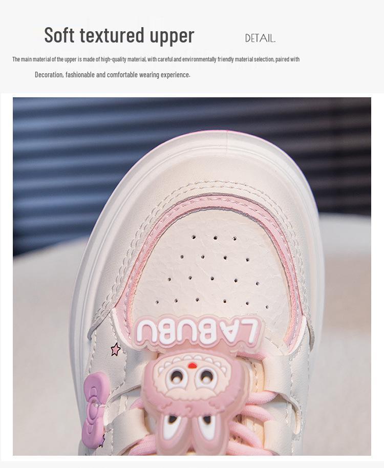Детские повседневные спортивные туфли с липучками 2026 года с мультяшным принтом - Нескользящие, Весна/Осень, Студенческие одиночные туфли