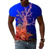 Летние модные футболки с рисунком морской рыбы, мужские повседневные футболки с трендовым принтом, футболки с короткими рукавами и рисунком подводного мира, топ