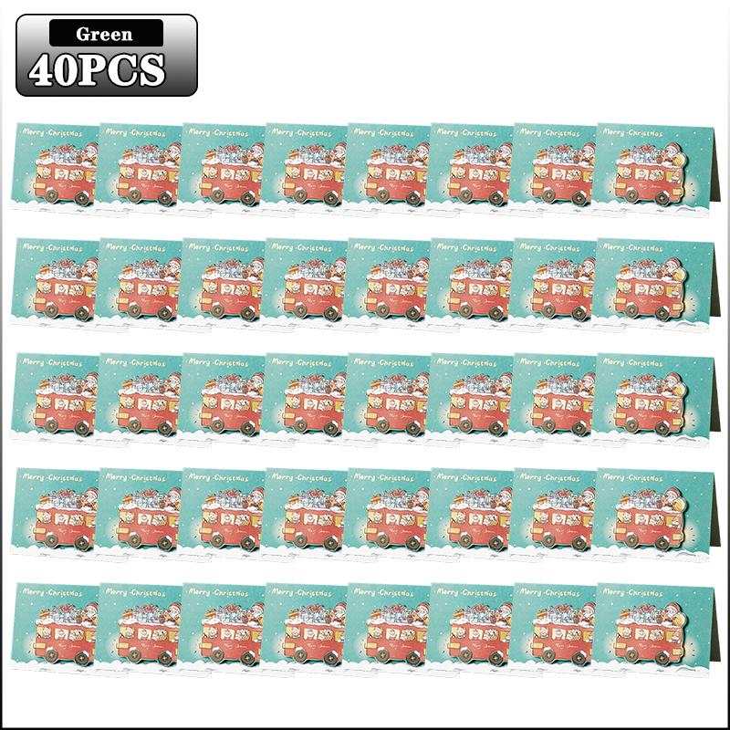 3D Christmas Greeting Cards Creative Mini Message Cards Holiday Gift Tags for Florist Bakery Classroom Exchange Party Supplies