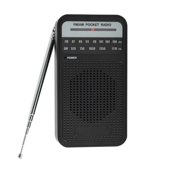 Портативное AM/FM-радио с динамиком, чистым стереозвуком, портативное радио на батарейках с разъемом для наушников 3,5 мм