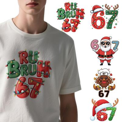 4 листа 67 термонаклеек забавный мем шесть семь термотрансферы красочные термонаклейки для футболок холщовых сумок тканевых DIY проектов